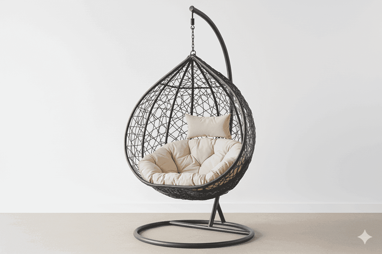 Outdoor Swing Chair UK - Detail view of premium swing chairs from CESS Furniture UK